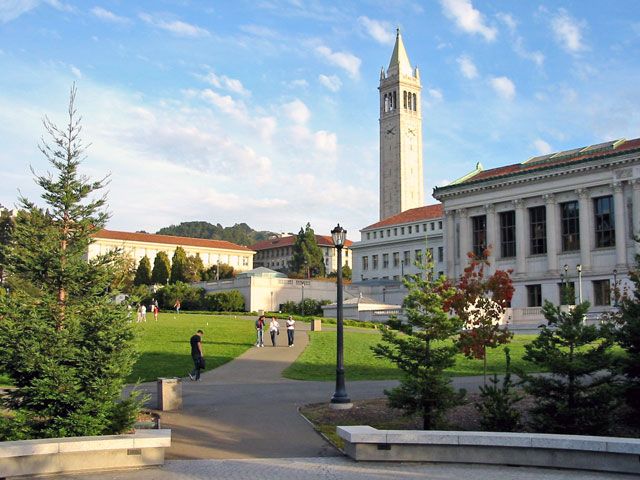 View of a walking path at Berkeley Campus